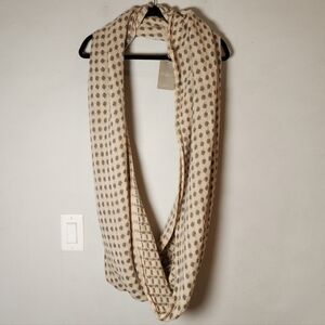 NWT Anthropologie Vegan Beige Grey Knit Infinity Scarf Remi & Reid